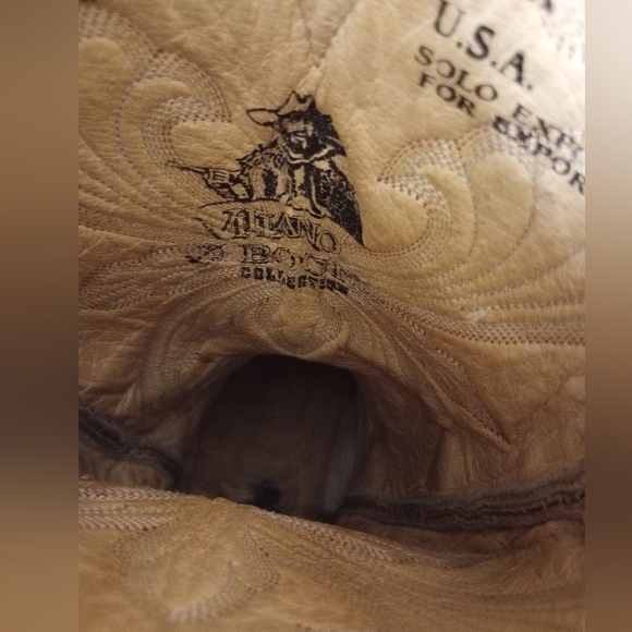 VILLANO BOOTS,COWBOY PYTHON GENUINE Size 6.5EE - Picture 14 of 15